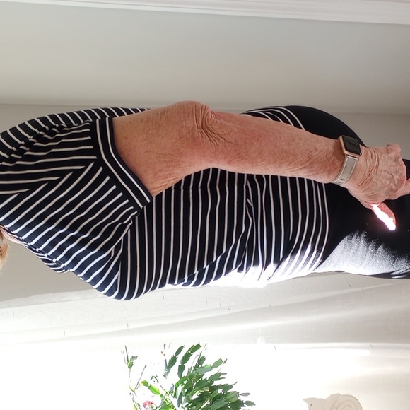 Chico's Black/White Striped Top/2 Tops For $30 - Picture 3 of 7